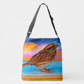 Sunset Melody Tragetaschen Mit Langen Trägern (Rückseite)
