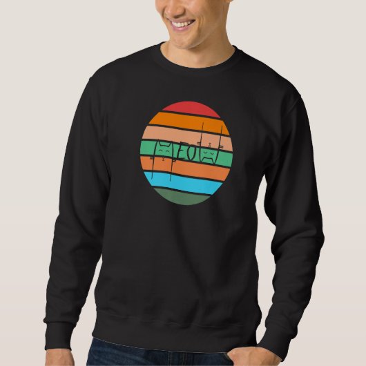 Sunset Meow Cat Sweatshirt (Vorderseite)