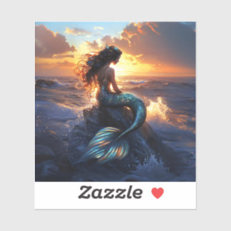 Sunset Mermaid Aufkleber