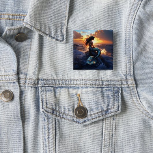 Sunset Mermaid Button (Beispiel)