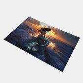 Sunset Mermaid Fußmatte (Schrägansicht)