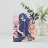 Sunset Mermaid Postkarte (Stehend Vorderseite)
