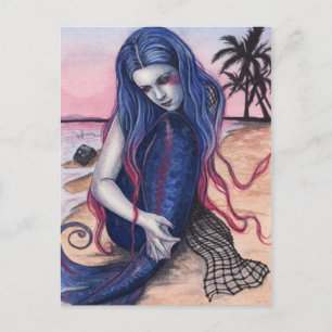 Sunset Mermaid Postkarte