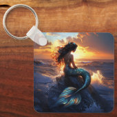 Sunset Mermaid Schlüsselanhänger (Vorderseite)