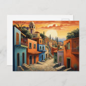 Sunset Mexico Feiertagspostkarte (Vorne/Hinten)