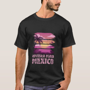 Sunset Mexico Riviera Maya Summer Vacacation Beach T-Shirt