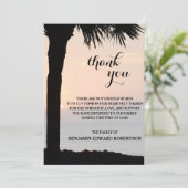 Sunset mit Palm Tree Beileid Danke (Stehend Vorderseite)