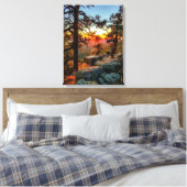 Sunset Mogollon Rim Arizona Pine Trees 18x24 Leinwanddruck (Insitu (Schlafzimmer))