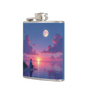 Sunset moonrise caribbean flachmann (Links)