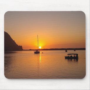 Sunset Morro Bay Sailboat Mousepad