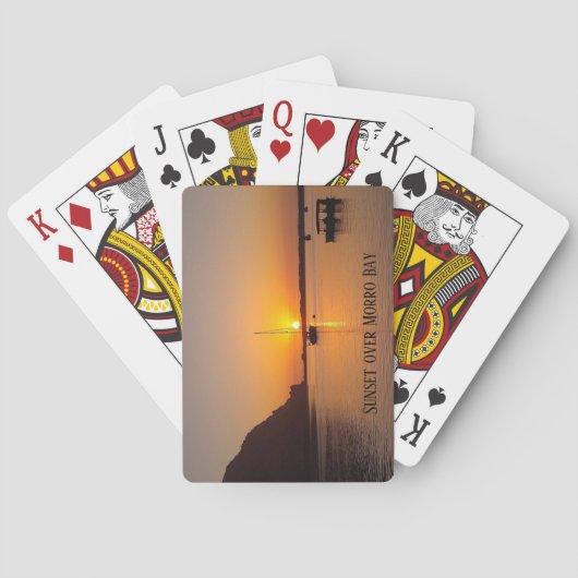 Sunset Morro Bay Sailboat Spielkarten (Rückseite)