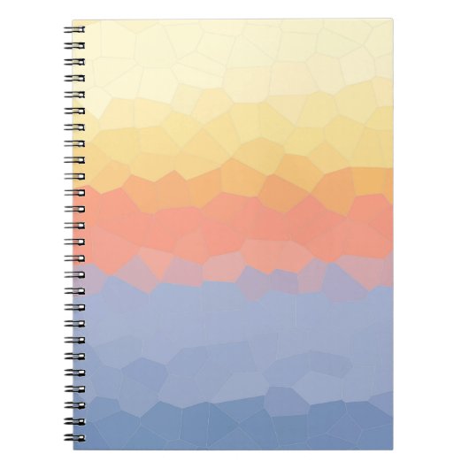 Sunset Mosaik Gradient Abstrakt Art Notizblock (Vorderseite)