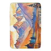 Sunset Mountain Art Design Badematte (Vorderseite Vertikal)