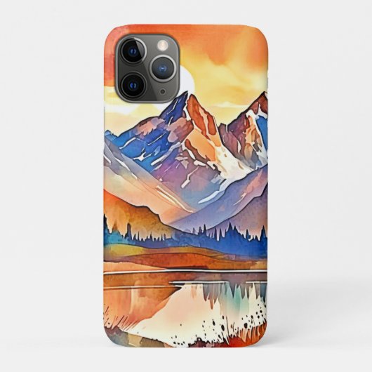 Sunset Mountain Art Design Case-Mate iPhone Hülle (Rückseite)