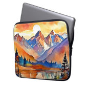 Sunset Mountain Art Design Laptopschutzhülle (Vorderseite Links)