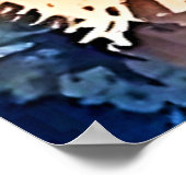 Sunset Mountain Art Design Poster (Ecke)