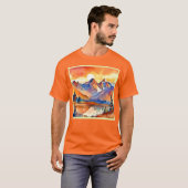 Sunset Mountain Art Design T-Shirt (Vorne ganz)