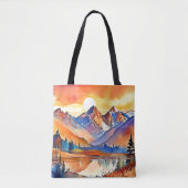 Sunset Mountain Art Design Tasche (Vorderseite)