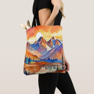 Sunset Mountain Art Design Tasche