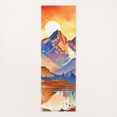 Sunset Mountain Art Design Yogamatte (Rückseite)