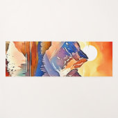 Sunset Mountain Art Design Yogamatte (Vorderseite (Horizontal))
