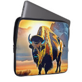 Sunset Mountain Bison Art Design Laptopschutzhülle (Vorne Rechts)