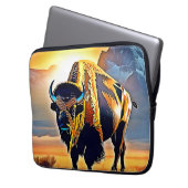 Sunset Mountain Bison Art Design Laptopschutzhülle (Vorderseite Links)
