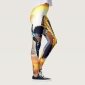Sunset Mountain Bison Art Design Leggings (Rechts)