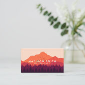 Sunset Mountain Business Card Visitenkarte (Stehend Vorderseite)