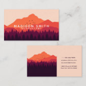 Sunset Mountain Business Card Visitenkarte (Vorne/Hinten)