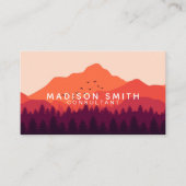 Sunset Mountain Business Card Visitenkarte (Vorderseite)