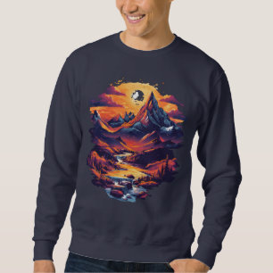 Sunset Mountain Escape Grafik T-Shirt Sweatshirt