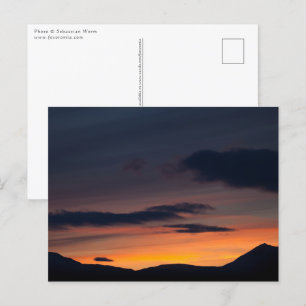 Sunset Mountain Foto Postkarte