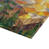 Sunset Mountain Kitchen Glas Schneidbrett Schneidebrett (Ecke)