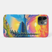 Sunset Mountain Lake Majestät Kunst Case-Mate iPhone Hülle (Rückseite (Horizontal))