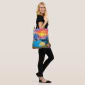 Sunset Mountain Lake Majestät Kunst Tasche (Am Model)