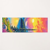 Sunset Mountain Lake Majestät Kunst Yogamatte (Vorderseite (Horizontal))