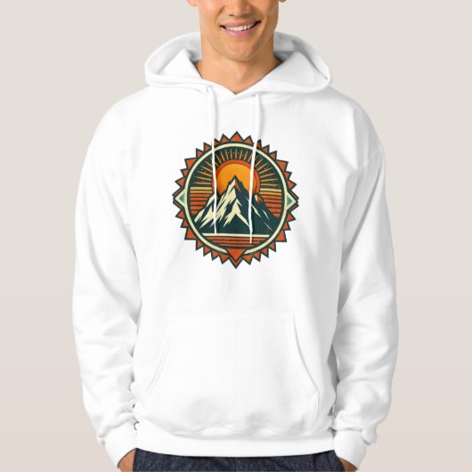 Sunset Mountain Landscape Hoodie – Nature-Inspired (Vorderseite)