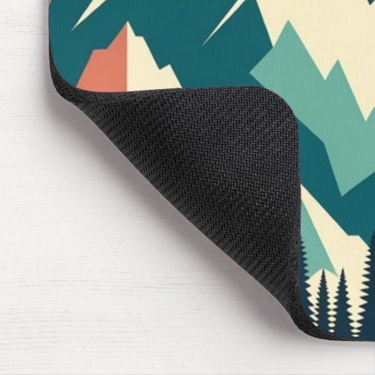 Sunset Mountain Peaks Retro Mouse Pad Mousepad (Ecke)