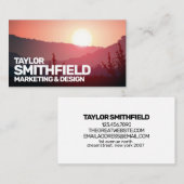 Sunset Mountain Range Adventure Visitenkarte (Vorne/Hinten)