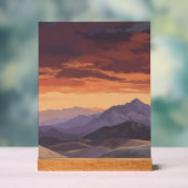 Sunset Mountain Range Vector Landscap Acrylschild (Neutral)