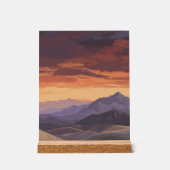 Sunset Mountain Range Vector Landscap Acrylschild (Vorderseite)