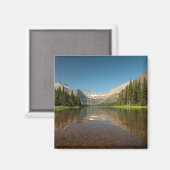Sunset Mountain Reflektion | Glacier National Park Magnet (Vorderseite/Rückseite)