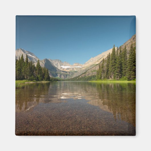 Sunset Mountain Reflektion | Glacier National Park Magnet (Vorne)