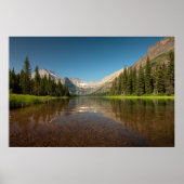Sunset Mountain Reflektion | Glacier National Park Poster (Vorne)
