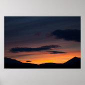 Sunset Mountain Silhouette Poster (Vorne)