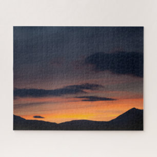 Sunset Mountain Silhouette Puzzle