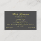 Sunset Mountain Silhouette Visitenkarte (Rückseite)