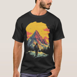 Sunset Mountain Wandern Abenteuer T-Shirt