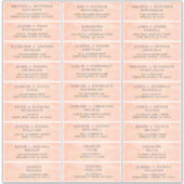 Sunset Mountain Wedding Guest Address Labels (Vorderseite)